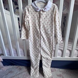 Ralph Lauren Cream and Red Baby Onesie